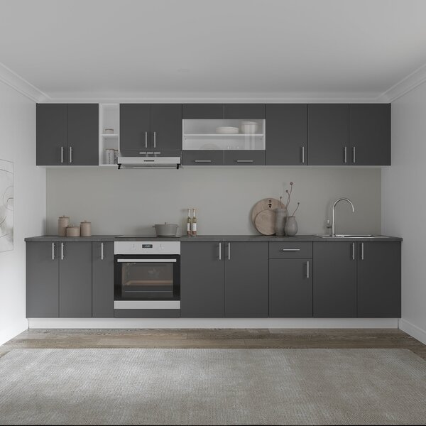 Corp haaus Karo, 3 Sertare, Antracit/Alb, 60 x 50 x 80 cm