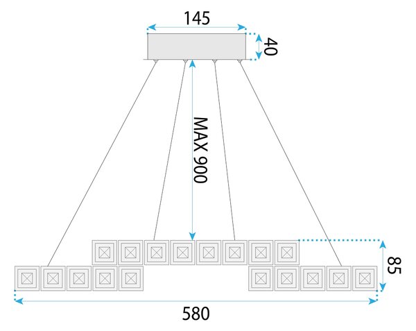 Lampa LED APP1556-CP CHROME