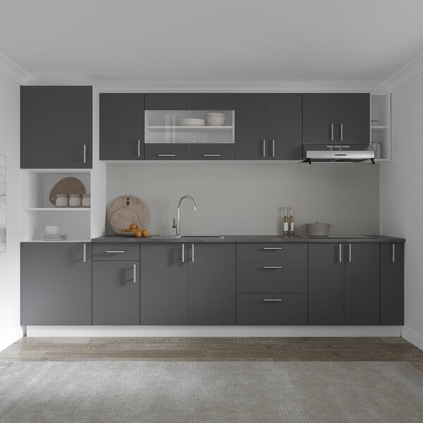 Corp haaus Karo, 1 Sertar, 1 Usa, Antracit/Alb, 40 x 50 x 80 cm