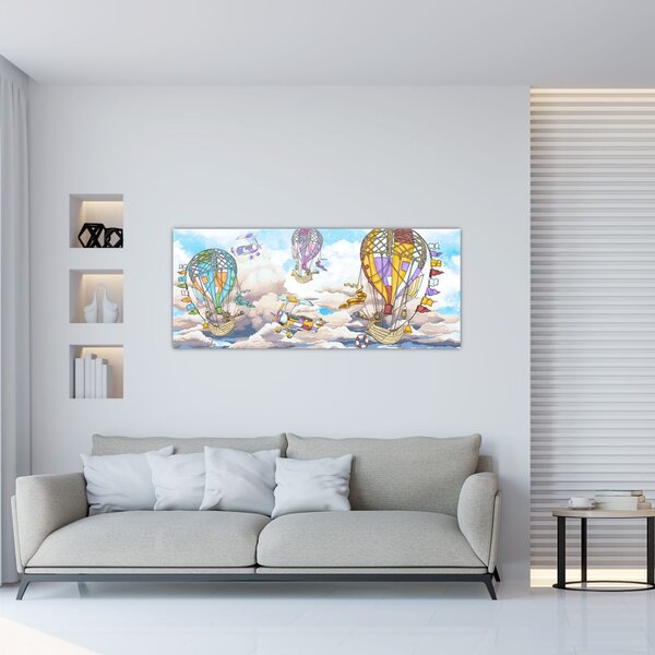 Tablou - Expediție în nori (120x50 cm)