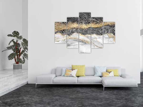 Tablou - Mandala în marmură (150x105 cm)