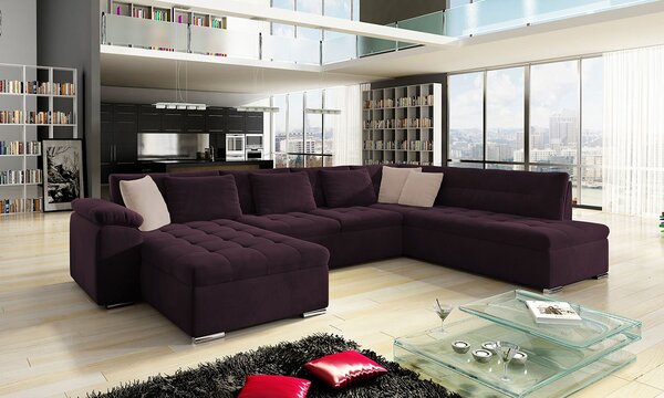 Colțar cu funcție de dormit (Stânga U) (Uttario Velvet 2963 + Uttario Velvet 2963 + Uttario Velvet 2956). 1059439