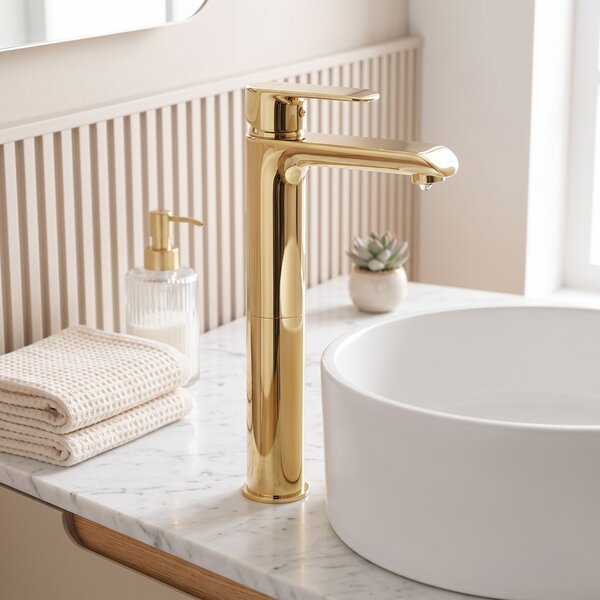 Baterie pentru baie REA Bloom Gold High