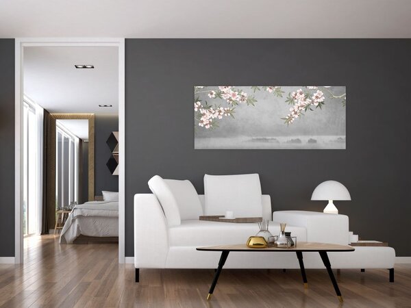 Tablou - Peisaj cu lună (120x50 cm)