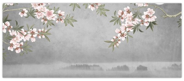 Tablou - Peisaj cu lună (120x50 cm)