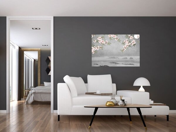 Tablou - Peisaj cu lună (90x60 cm)