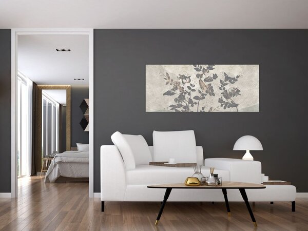 Tablou - Frunze texturate (120x50 cm)