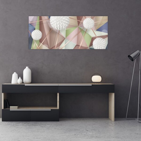 Tablou - 3D abstract culori pastel (120x50 cm)