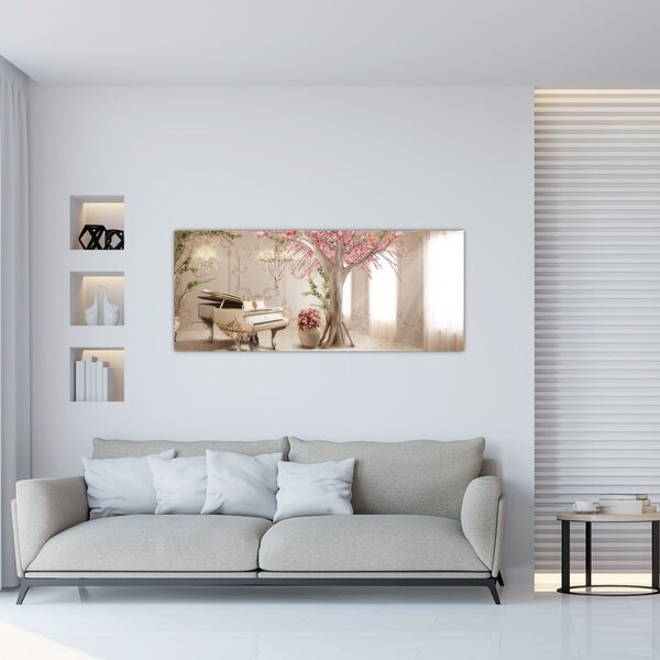 Tablou - Interior de vis cu pian (120x50 cm)