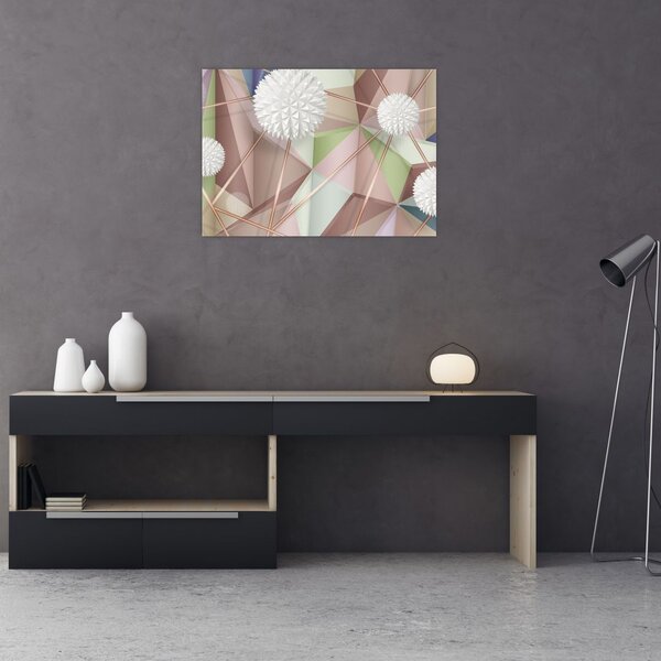 Tablou - 3D abstract culori pastel (70x50 cm)