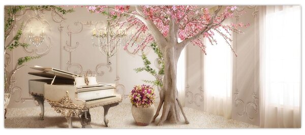 Tablou - Interior de vis cu pian (120x50 cm)