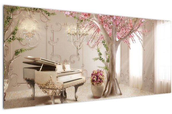 Tablou - Interior de vis cu pian (120x50 cm)