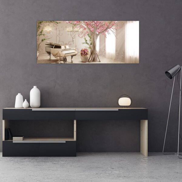 Tablou - Interior de vis cu pian (120x50 cm)