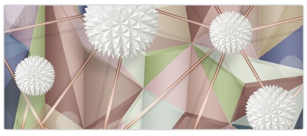 Tablou - 3D abstract culori pastel (120x50 cm)