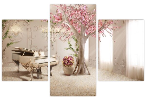 Tablou - Interior de vis cu pian (90x60 cm)