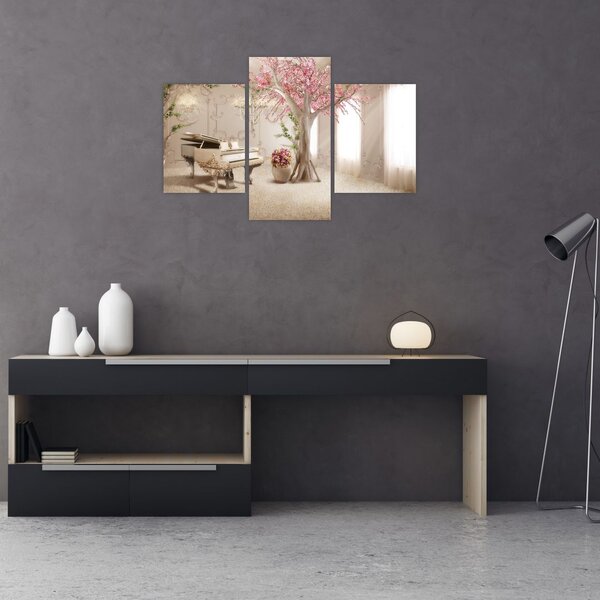 Tablou - Interior de vis cu pian (90x60 cm)