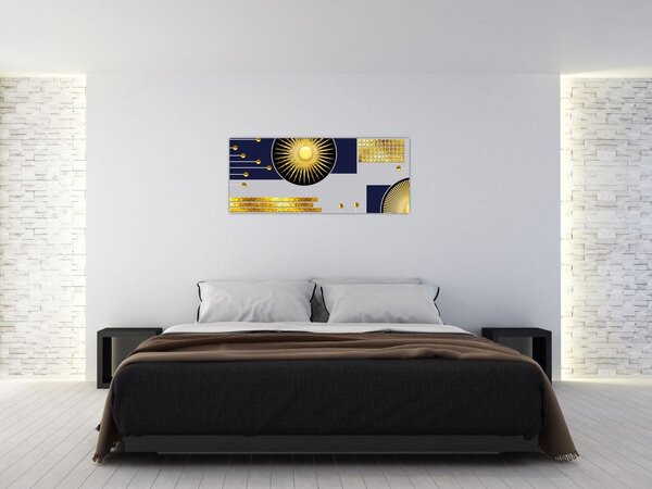 Tablou - Cercuri aurii (120x50 cm)