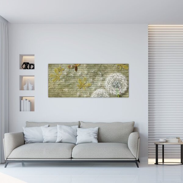 Tablou - Păpădii suflate de vânt (120x50 cm)