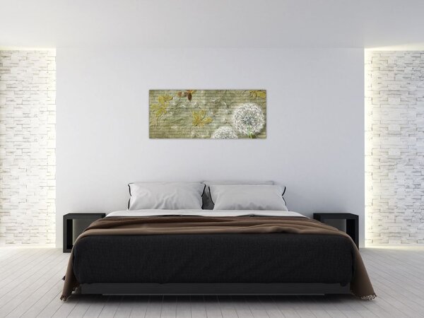 Tablou - Păpădii suflate de vânt (120x50 cm)