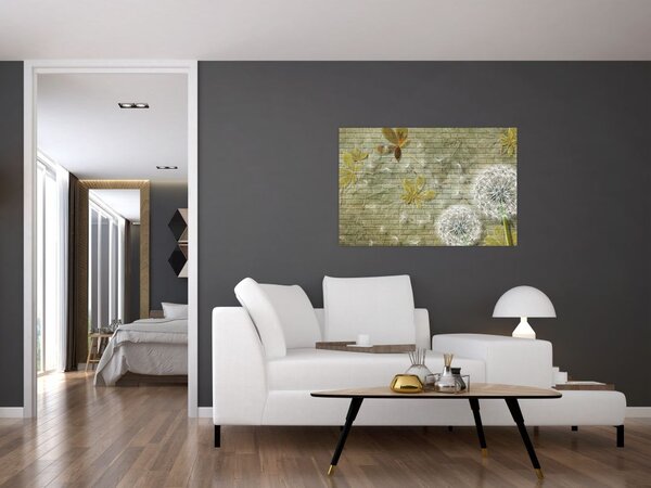 Tablou - Păpădii suflate de vânt (90x60 cm)