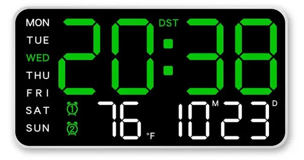 Ceas de perete LED AT PERFORMANCE 6659 – eleganta moderna si functionalitate avansata Verde