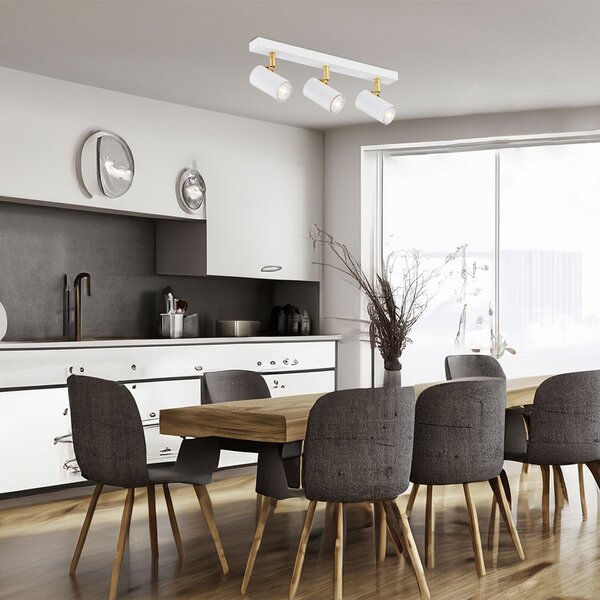Argon Lagos lampă de tavan 3x5 W alb-alamă 1475