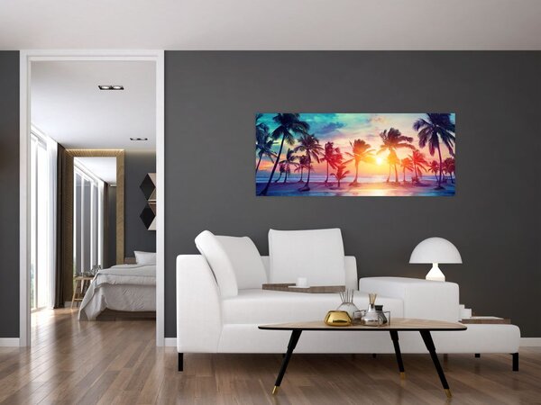 Tablou - Apus de soare tropical (120x50 cm)