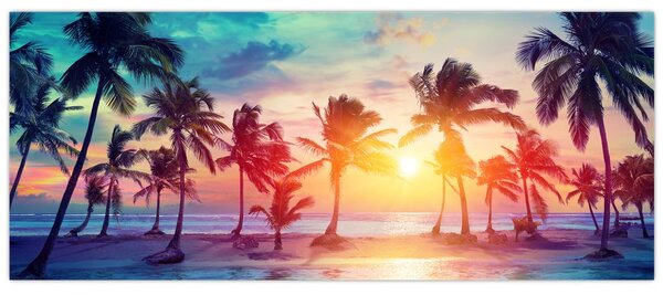 Tablou - Apus de soare tropical (120x50 cm)