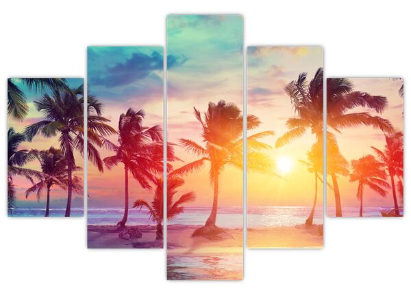 Tablou - Apus de soare tropical (150x105 cm)