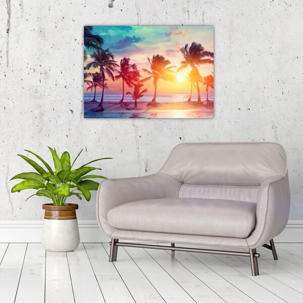 Tablou - Apus de soare tropical (70x50 cm)
