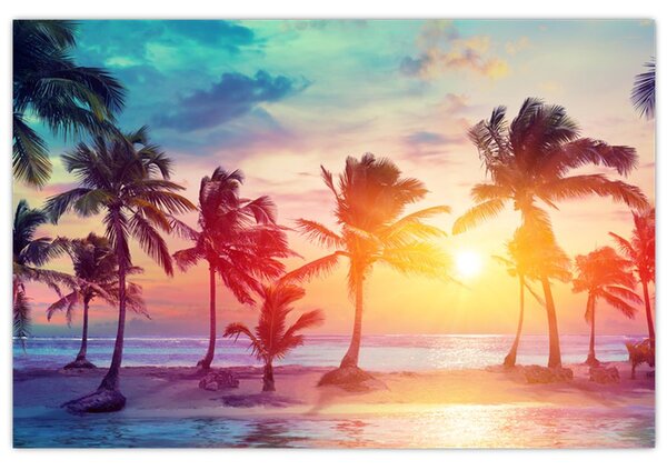 Tablou - Apus de soare tropical (90x60 cm)
