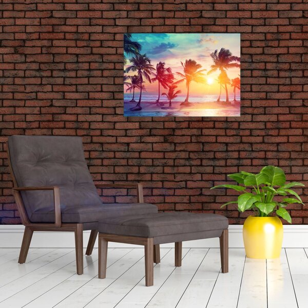 Tablou - Apus de soare tropical (70x50 cm)