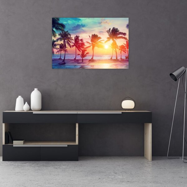 Tablou - Apus de soare tropical (90x60 cm)