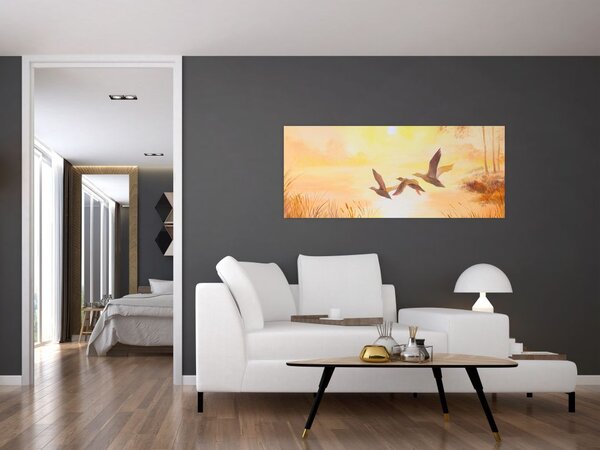 Tablou - Macarale la apus de soare (120x50 cm)