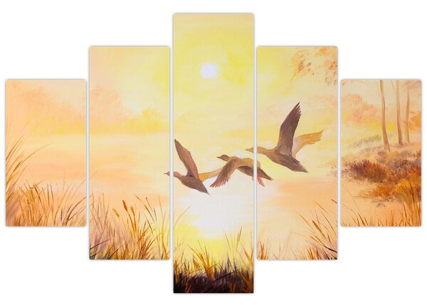 Tablou - Macarale la apus de soare (150x105 cm)