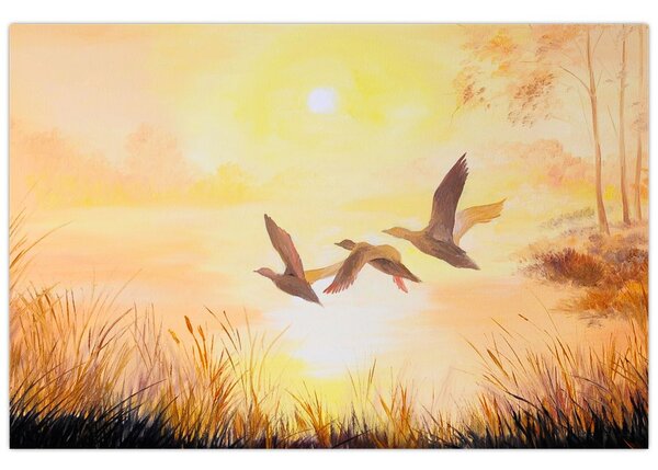 Tablou - Macarale la apus de soare (90x60 cm)