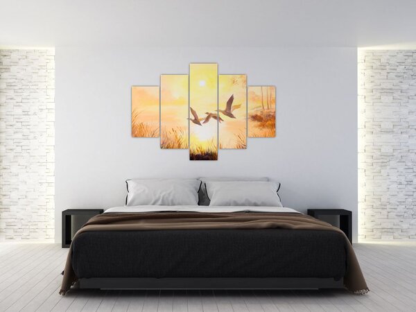 Tablou - Macarale la apus de soare (150x105 cm)
