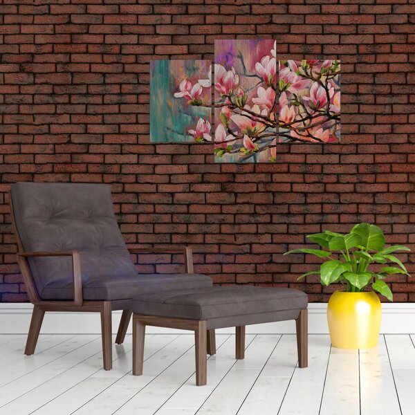 Tablou - Pictură în ulei, Sakura în floare (90x60 cm)