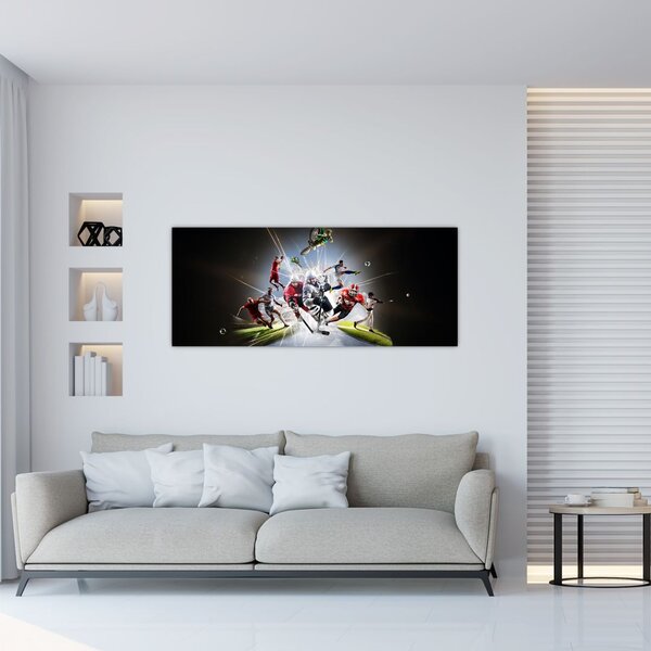 Tablou - Sportivii (120x50 cm)