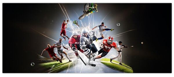Tablou - Sportivii (120x50 cm)