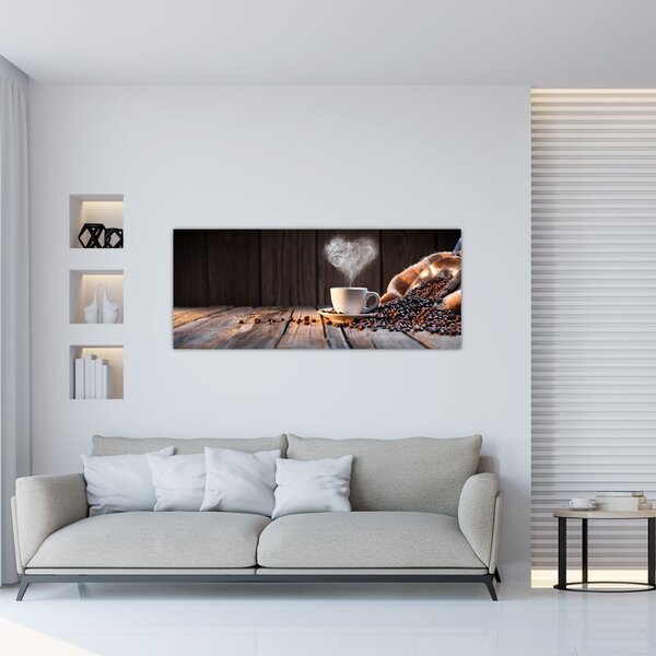 Tablou - Timp pentru cafea (120x50 cm)