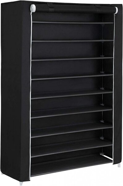 Suport pantofi Model Deandre, Negru, 100x28x162 cm