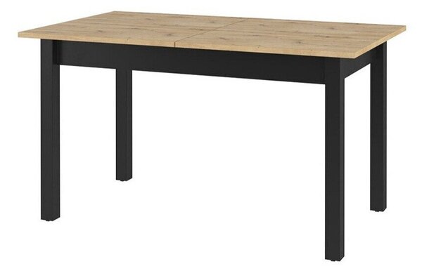Masă Luliru 131Stejar artizan, Negru, 8x8x15cm, ExtensieExtensie, MDF, MDF