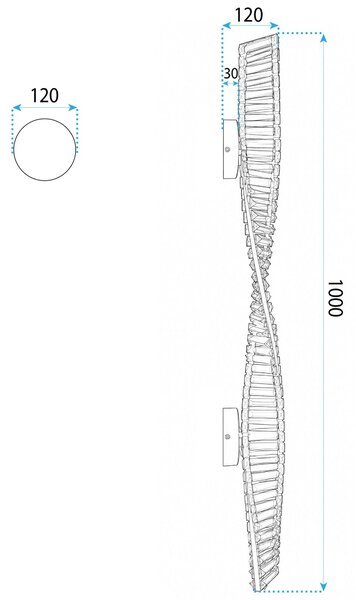 APLICĂ LED DE PERETE APP1951-W 50 cm GOLD