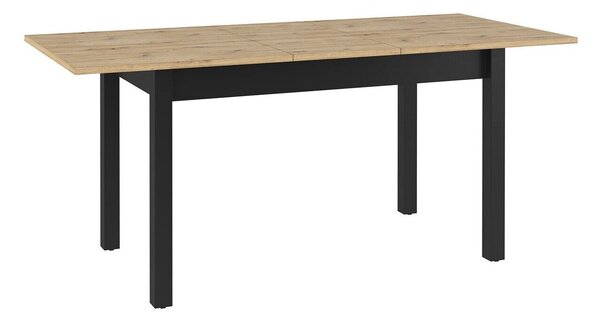 Masă Luliru 131Stejar artizan, Negru, 8x8x15cm, ExtensieExtensie, MDF, MDF