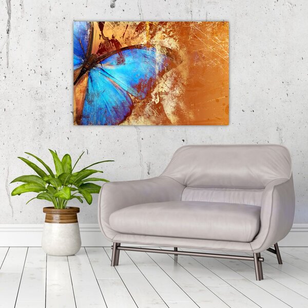 Tablou - Fluture albastru (90x60 cm)