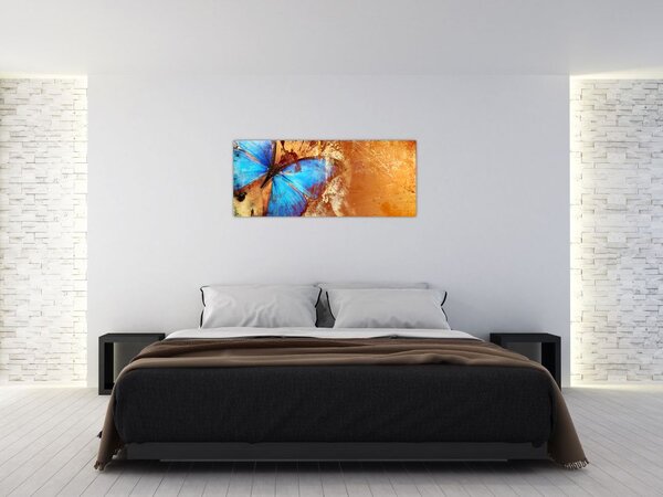 Tablou - Fluture albastru (120x50 cm)