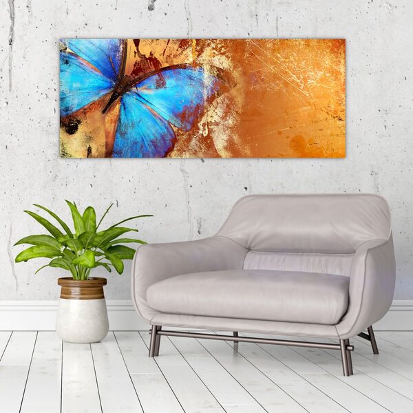 Tablou - Fluture albastru (120x50 cm)