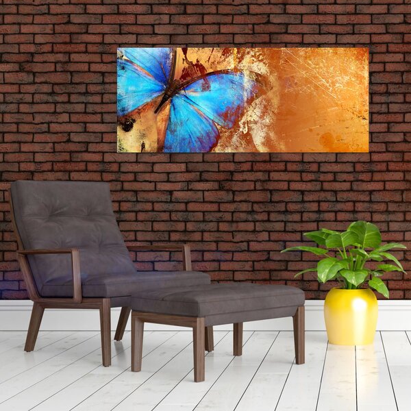 Tablou - Fluture albastru (120x50 cm)