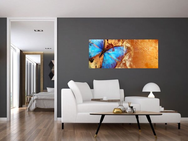 Tablou - Fluture albastru (120x50 cm)